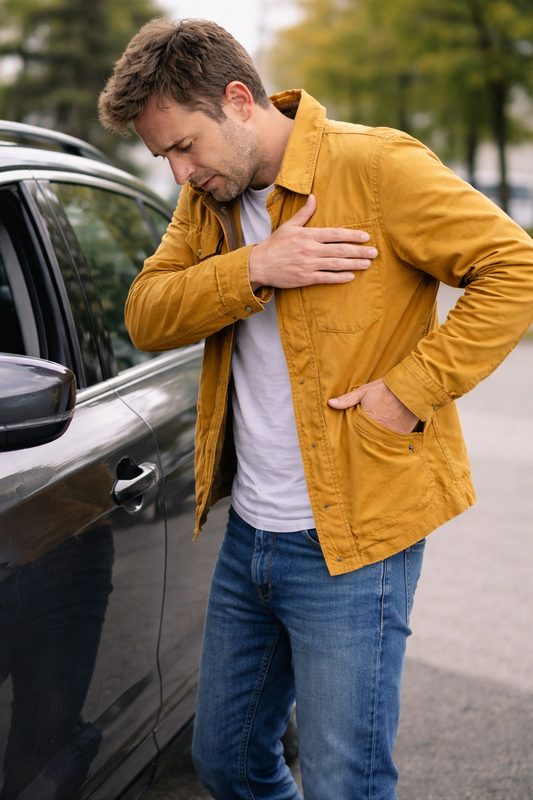 Mann sucht verzweifelt seinen Schlüssel